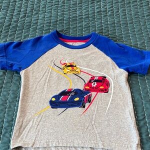 Gymboree Kids Racing Car T-Shirt - Blue, Gray, Red